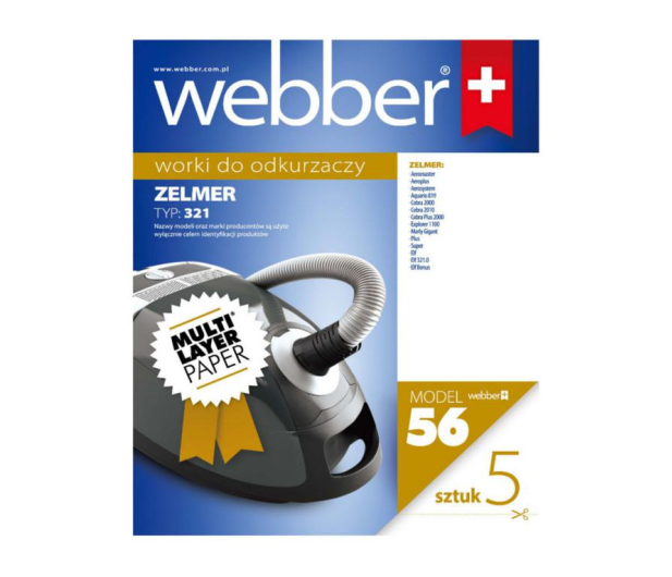 WEBBER Worki do odkurzaczy ZELMER 321(56) 5 szt. - 1390053 - zdjęcie